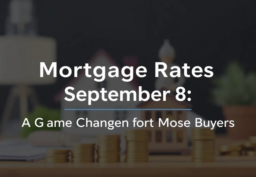 Representação visual de Exciting Drop in Mortgage Rates Today, September 8: A Game Changer for Home Buyers