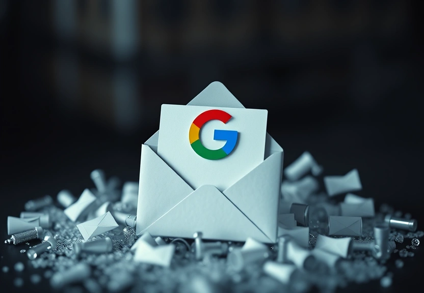 Representação visual de Google nega usar e-mails para treinar inteligência artificial.