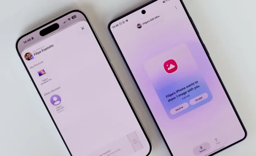 Após o S26, Novos Celulares Galaxy Devem Ganhar Suporte ao AirDrop
