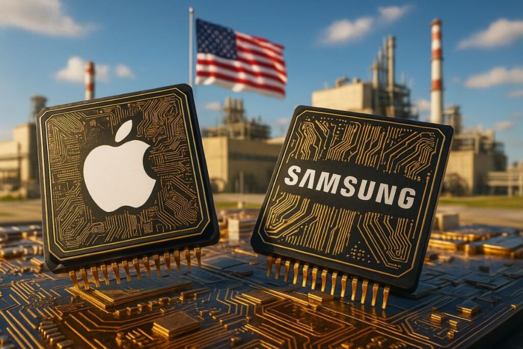 Apple Negocia Fabricação de Chips nos EUA com Intel e Samsung