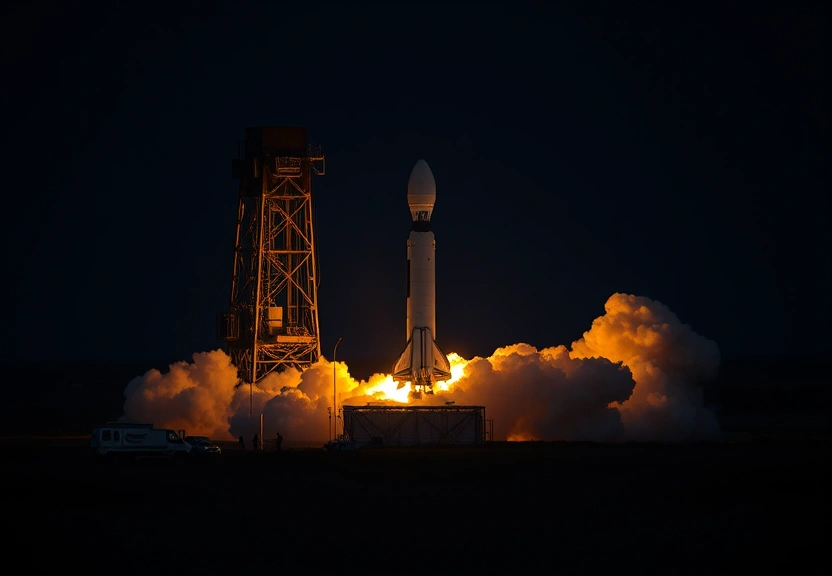 Representação visual de Explosão da Blue Origin pode impactar os planos da NASA na Lua?